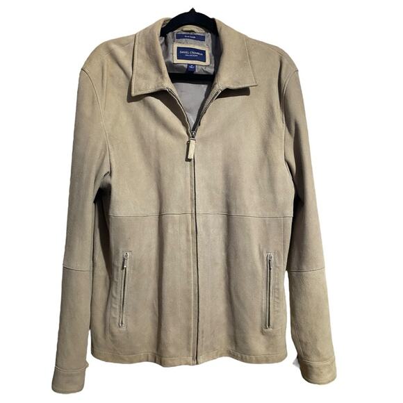 Daniel Cremieux tan goat suede leather coat men’s medium - Great Used Condition